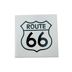 Rare Vintage Route 66 by Lanka Walltiles Art Souvenir Coaster Square 4.25" EUC